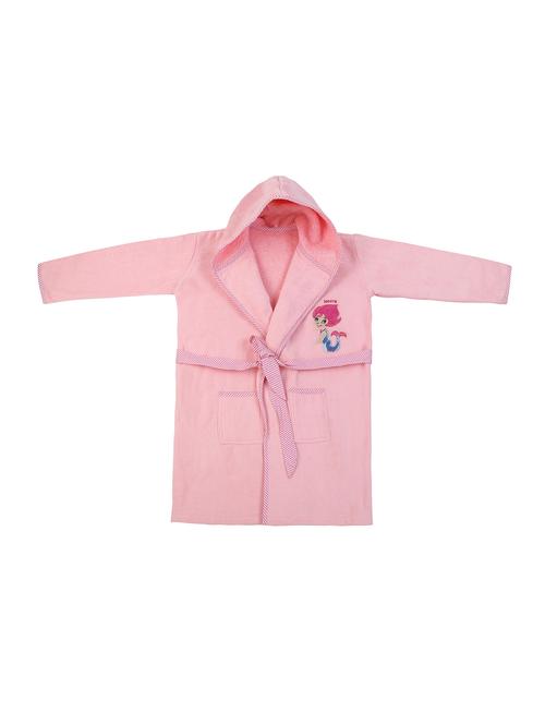 pink cotton bath robe - 14767296 - Very Small Image - 1