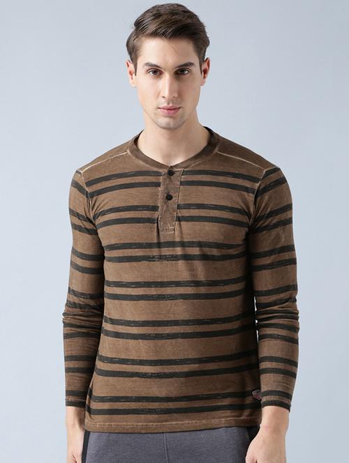 brown cotton t-shirt - 14769974 - Very Small Image - 1