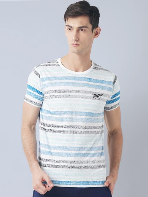 blue cotton striped t-shirt - 14770018 - Very Small Image - 1