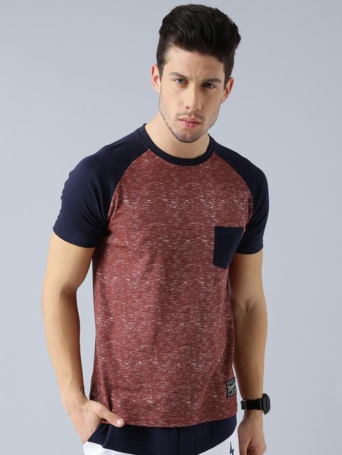 maroon cotton raglan t-shirt - 14770078 - Very Small Image - 1