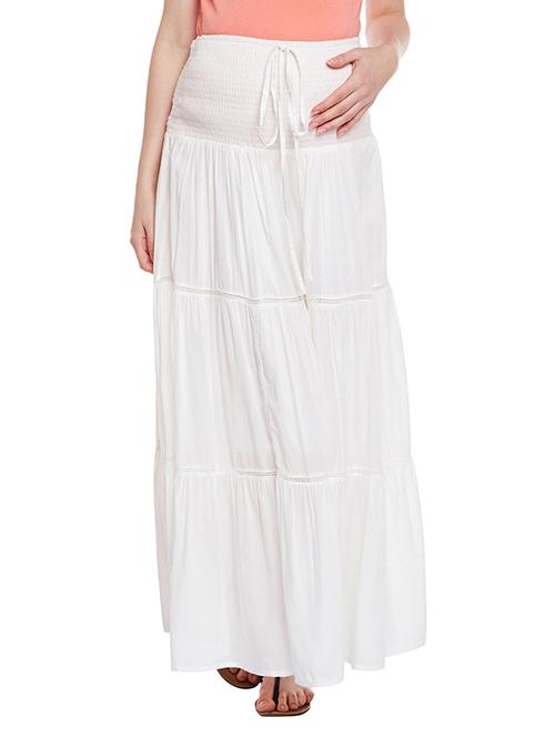 white maxi skirt maternity wear - 14770423 - Very Small Image - 1