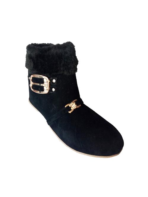 black faux leather ankle boot - 14770700 - Very Small Image - 1