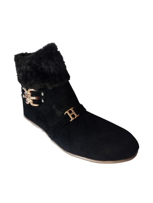 black faux leather ankle boot - 14770702 - Very Small Image - 1