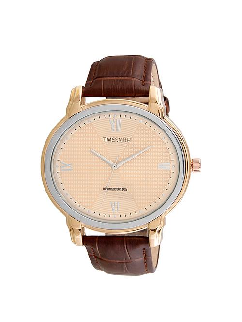 timesmith brown dial brown leather strap watch for men tsm-132 - 14772127 - Very Small Image - 1