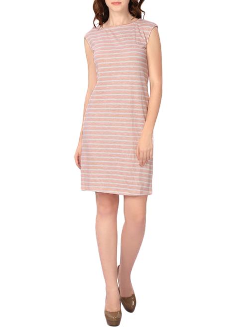 orange striped sheath dress - 14772631 - Very Small Image - 1