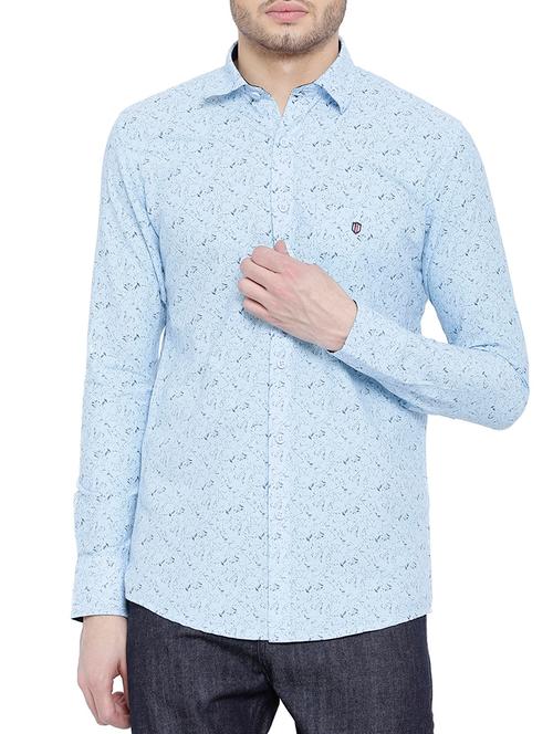 light blue cotton casual shirt - 14774036 - Very Small Image - 1