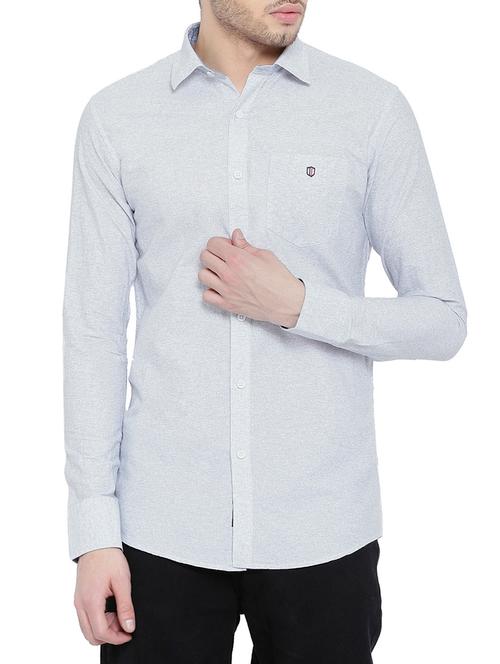 light blue cotton casual shirt - 14774038 - Very Small Image - 1