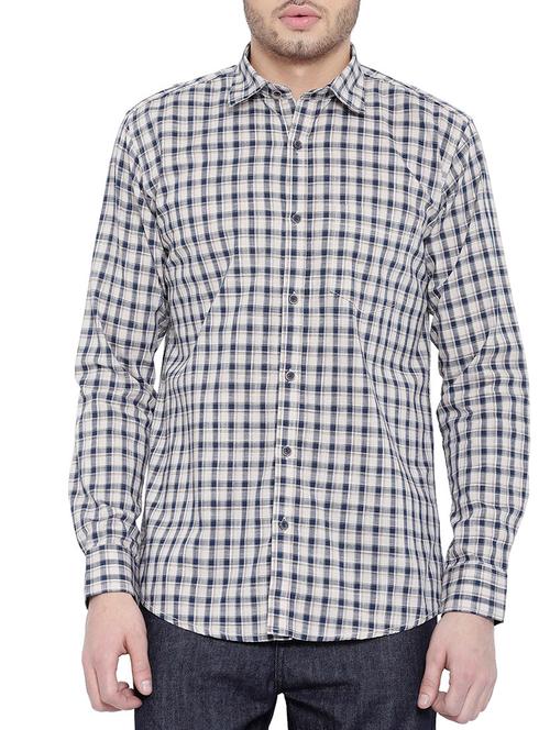 blue cotton casual shirt - 14774045 - Very Small Image - 1