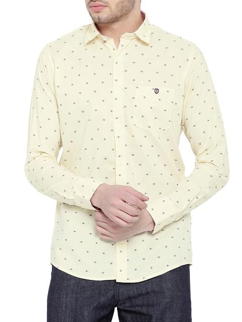 yellow cotton blend casual shirt - 14774063 - Very Small Image - 1