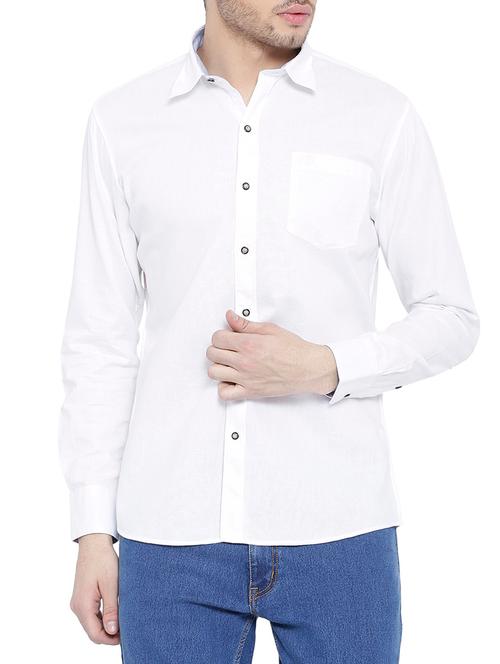white cotton casual shirt - 14774108 - Very Small Image - 1