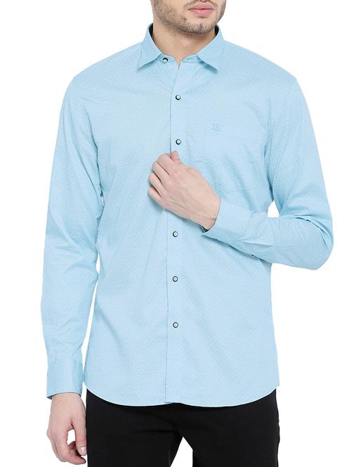 light blue cotton casual shirt - 14774113 - Very Small Image - 1