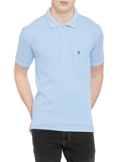 light blue cotton pocket t-shirt - 14774165 - Very Small Image - 1