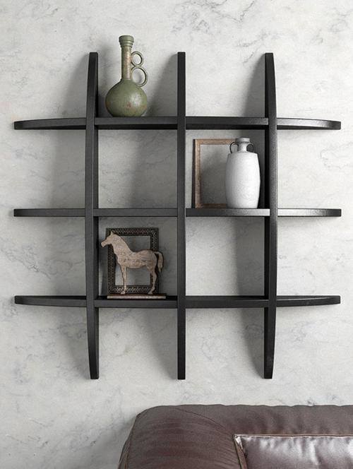 living dã©cor globe shape floating wall shelves rack -black - 14774243 - Very Small Image - 1