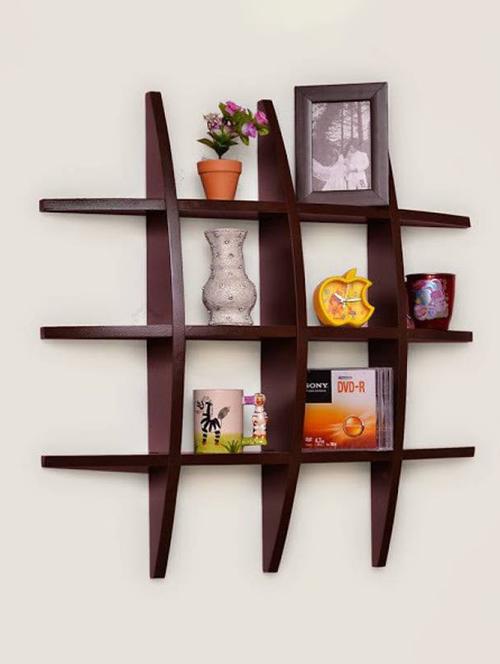 living dã©cor globe shape floating wall shelves rack –brown - 14774248 - Very Small Image - 1