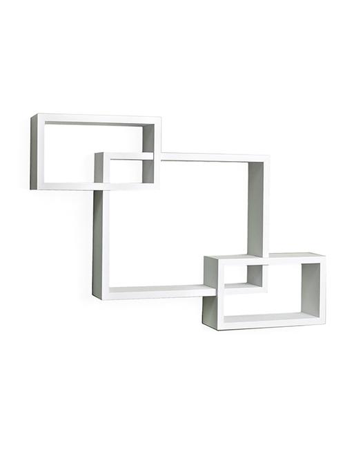 wall shelf rack set of 3 intersecting wall shelves ? white - 14774260 - Very Small Image - 1