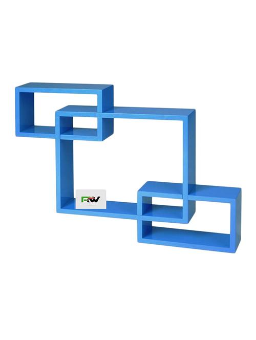 wall shelf rack set of 3 intersecting wall shelves ? blue - 14774262 - Very Small Image - 1