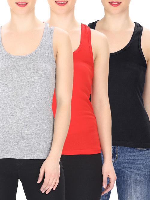 set of 3 multi colored tank tee - 14774759 - Very Small Image - 1