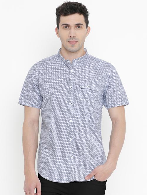 blue cotton casual shirt - 14775202 - Very Small Image - 1