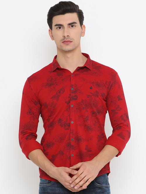 red cotton casual shirt - 14775236 - Very Small Image - 1