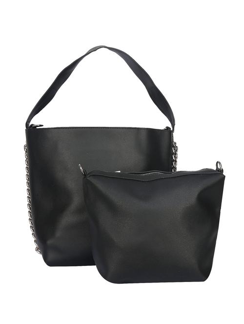 black leatherette regular handbag - 14777063 - Very Small Image - 1