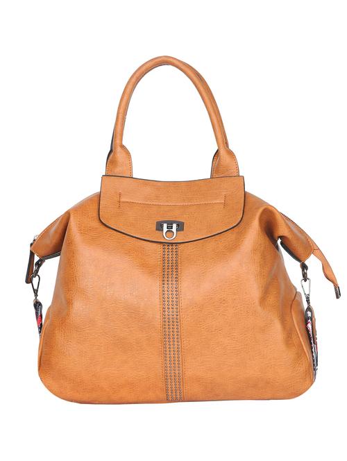 brown leatherette regular handbag - 14777069 - Very Small Image - 1