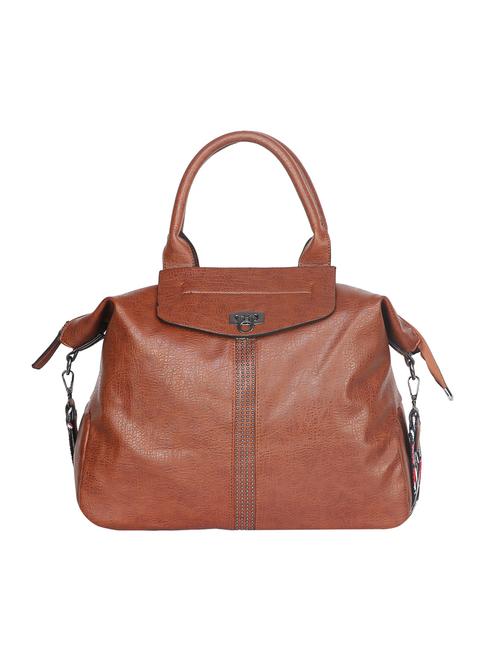 brown leatherette regular handbag - 14777072 - Very Small Image - 1