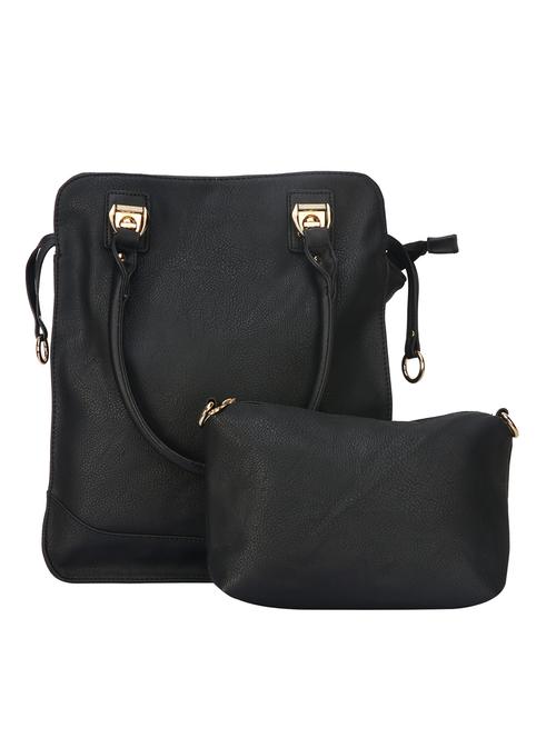 black leatherette regular handbag - 14777090 - Very Small Image - 1