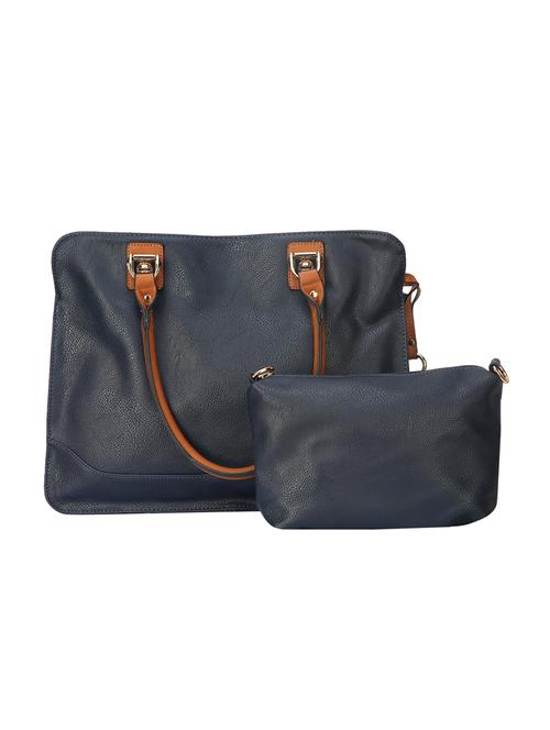 blue leatherette regular handbag - 14777093 - Very Small Image - 1