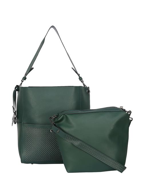 green leatherette regular handbag - 14777117 - Very Small Image - 1