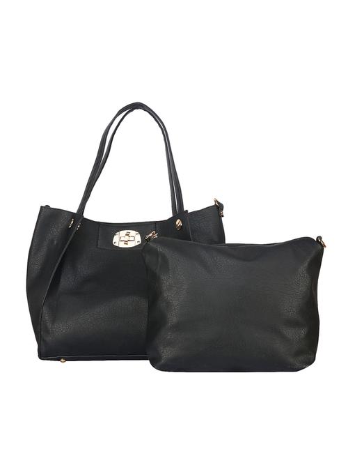 black leatherette handbag - 14777153 - Very Small Image - 1
