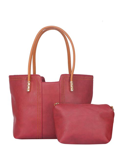 red leatherette handbag - 14777213 - Very Small Image - 1