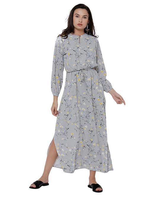 floral key-hole neck blouson dress - 14777440 - Very Small Image - 1
