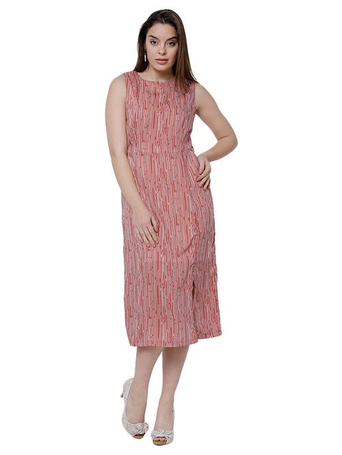 pink printed sheath dress - 14777464 - Very Small Image - 1