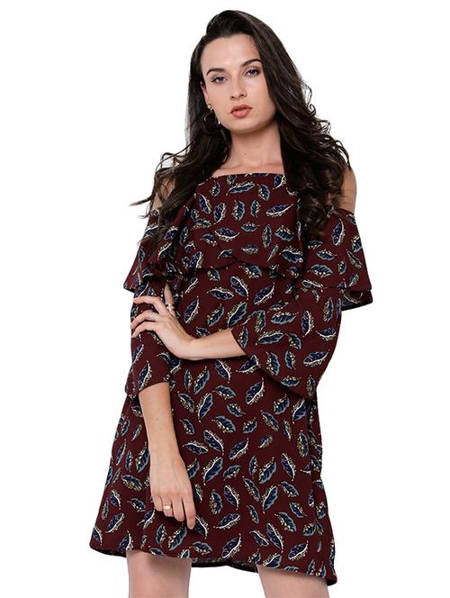 maroon layered dress - 14777497 - Very Small Image - 1