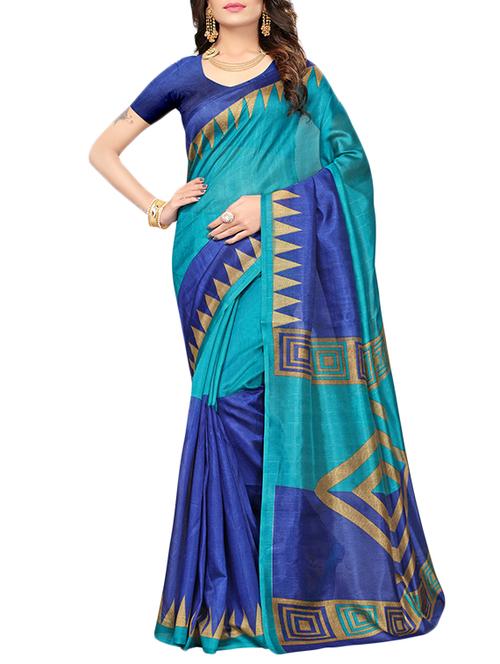 temple bordered bhagalpuri saree with blouse - 14778056 - Very Small Image - 1