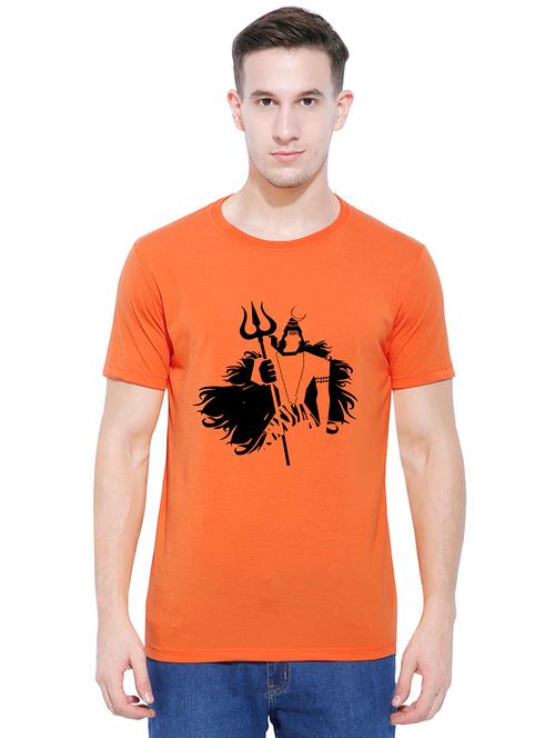 orange cotton character print t-shirt - 14779673 - Very Small Image - 1
