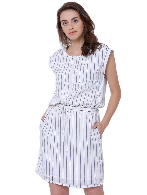 white striped blouson dress - 14782582 - Very Small Image - 1