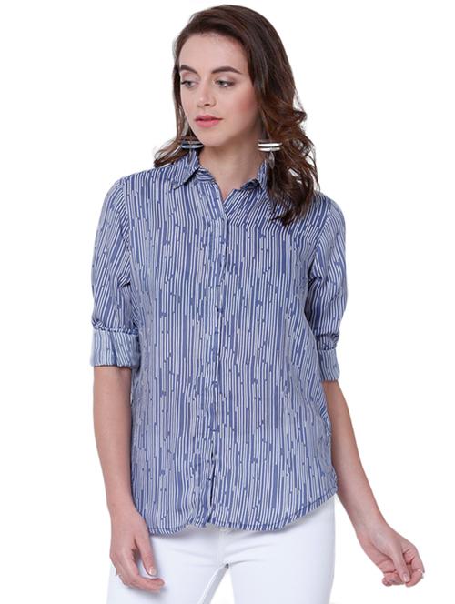 blue striped shirt - 14782587 - Very Small Image - 1