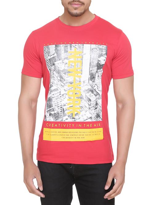 red cotton t-shirt - 14783269 - Very Small Image - 1