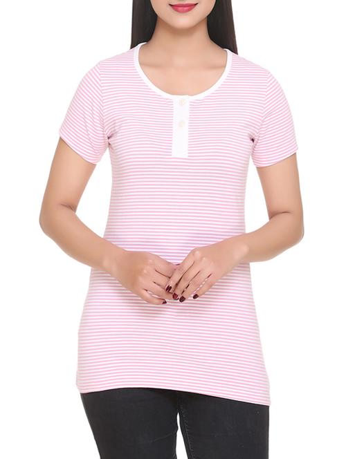 pink striped tee - 14784637 - Very Small Image - 1