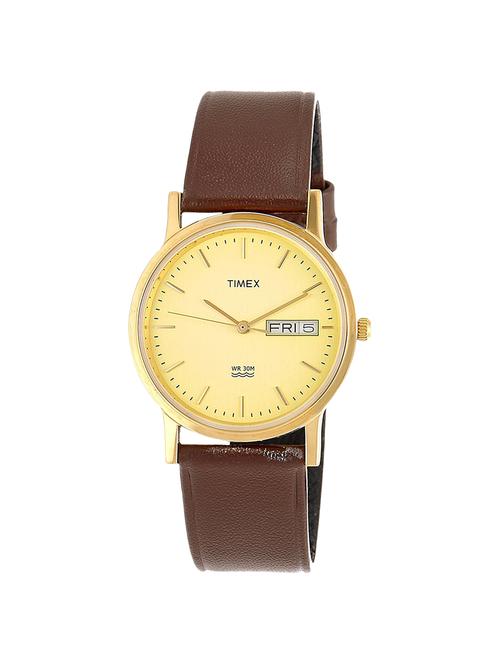 timex gold dial watch for men - a501 - 14785006 - Very Small Image - 1