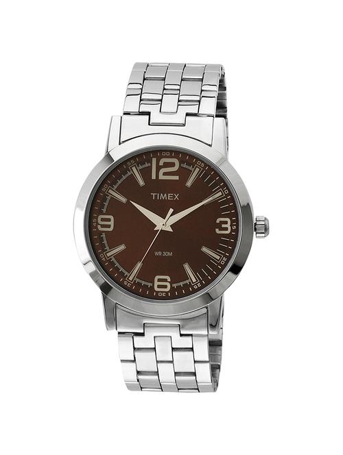timex brown dial watch for men - ti000t11300 - 14785038 - Very Small Image - 1
