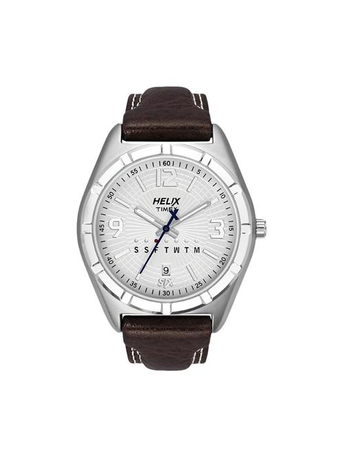 timex helix silver dial watch for men - tw029hg06 - 14785109 - Very Small Image - 1