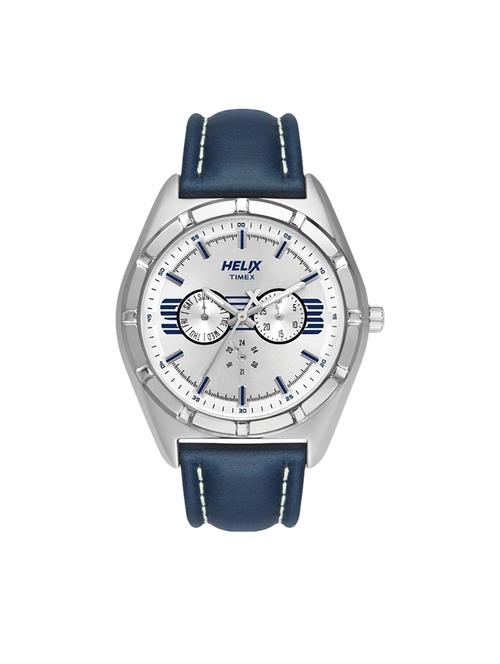 timex helix silver dial watch for men - tw029hg00 - 14785124 - Very Small Image - 1