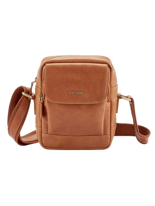 brown leather sling bag - 14785979 - Very Small Image - 1