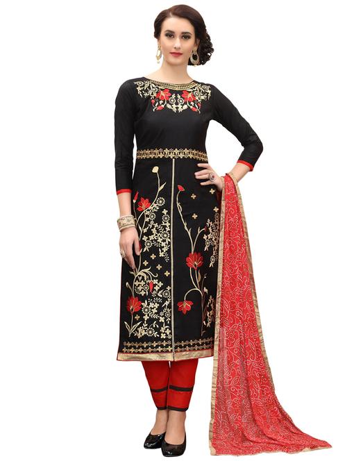 embroidered straight pant suit set - 14788766 - Very Small Image - 1