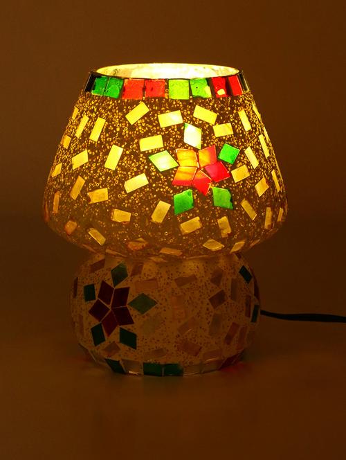 somil shining multicolor hand decorative with colorful beads & chips glass table lamp (set of 4) - 14789513 - Very Small Image - 1