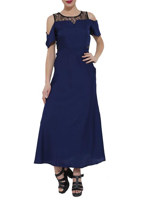 cold shoulder lace detail maxi dress - 14789976 - Very Small Image - 1