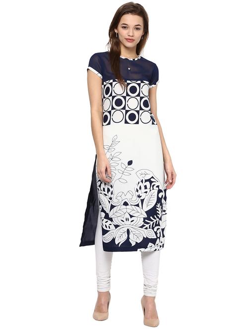 printed straight kurta - 14790154 - Very Small Image - 1