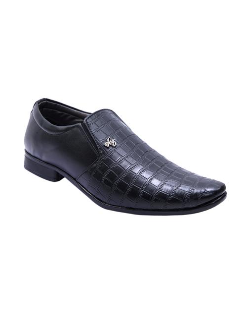 black leatherette formal slip on - 14790587 - Very Small Image - 1